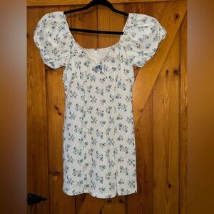 Altar'd State Floral Blue and White Dress